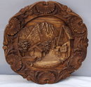 Carved Wood Plaque Twin Towns of Garmisch & Partenkirchen * PRICE REDUCED !*