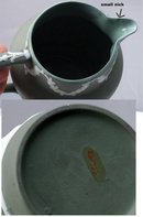 Sage Green Jasperware Pitcher Numbered Jasper Ware