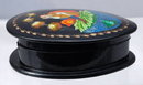 Russian Lacquer Palekh Box Artist Signed Oval