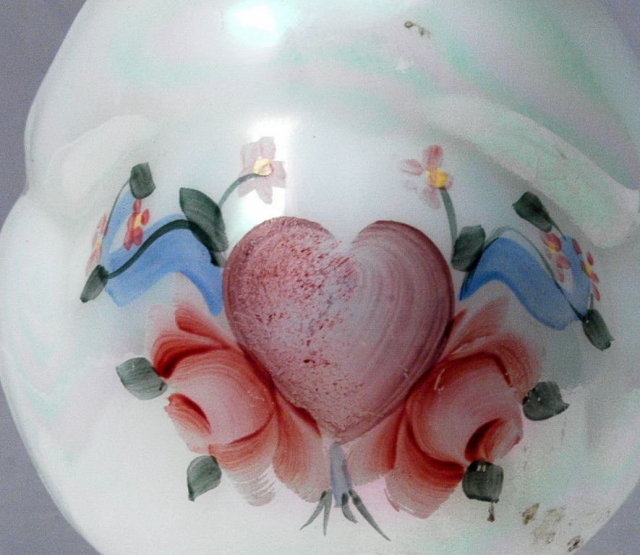 Fenton Glass Bear Opalescent Hand painted