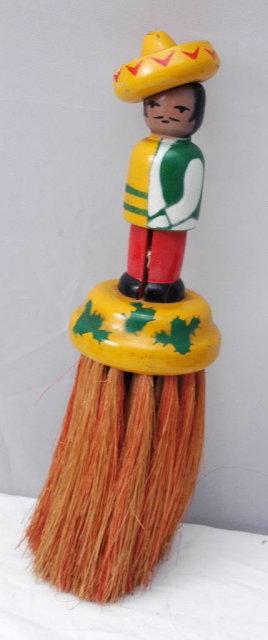 Old Wooden Mexican Man Clothes Brush