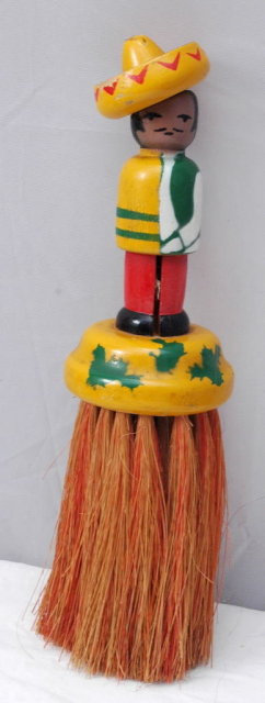 Old Wooden Mexican Man Clothes Brush