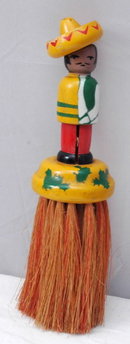 Old Wooden Mexican Man Clothes Brush