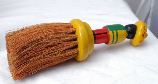 Old Wooden Mexican Man Clothes Brush