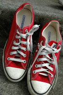 Cherry RED Vintage Converse Low top All Star Sneakers 5.5