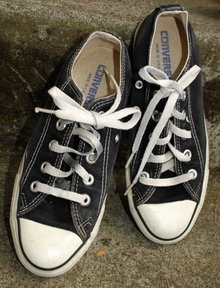 Black Vintage Converse Low top All Star Sneakers 4