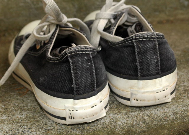 Black Vintage Converse Low top All Star Sneakers 4