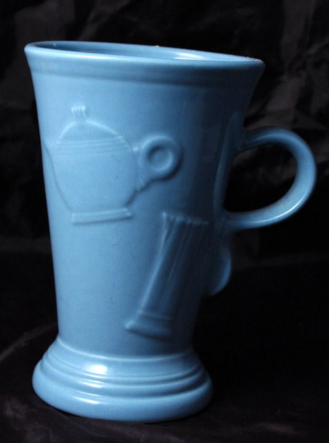 Homer Laughlin Fiesta Evergreen Cappuccino Mug Slate Blue