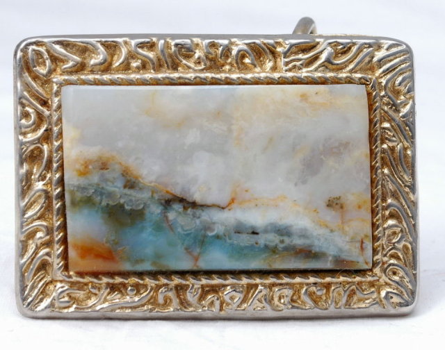 Picture Agate Belt Buckle
