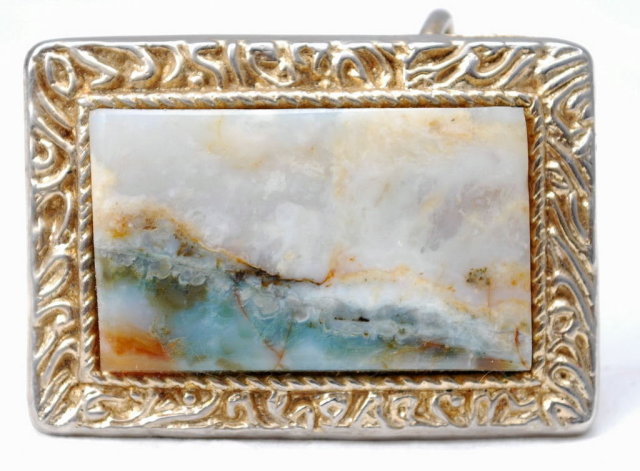 Picture Agate Belt Buckle