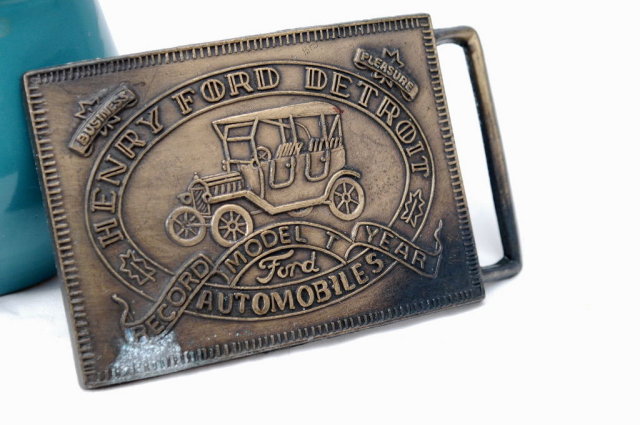 Model T Henry Ford Belt Buckle - commemorative