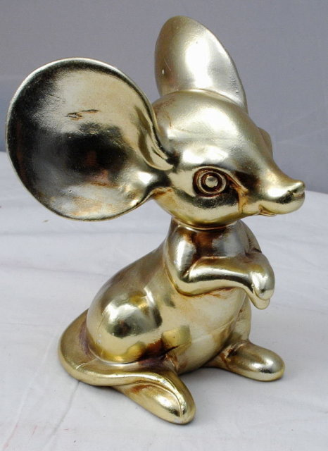 Big Ear Mouse Figurine - Made in Japan- red sticker