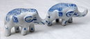 Blue White Porcelain Elephant PAIR Delft
