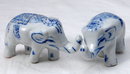 Blue White Porcelain Elephant PAIR Delft