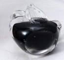 FM Konstglas Swan Paperweight Clear & Garnet RED / RONNEBY Sweden