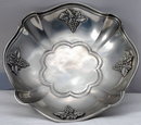Estanhos 95% SN Portugal Pewter Grape Dish Signed F.D.