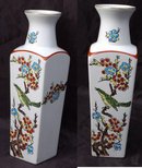 Japanese Porcelain Hand Painted Square Vase