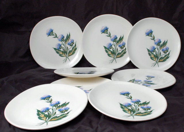 8 Iva-Lure by Crooksville USA Bread or Dessert Plates