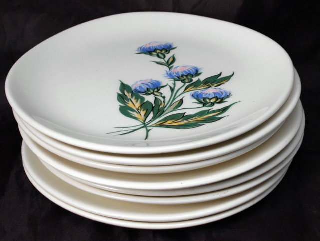 8 Iva-Lure by Crooksville USA Bread or Dessert Plates