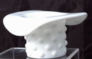Milk Glass Hobnail Hat Vase