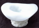 Milk Glass Hobnail Hat Vase