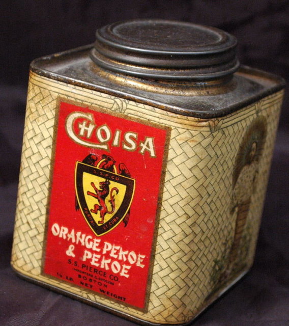 Antique Choisa SS Pierce Co. Ceylon Tea Tin * PRICE REDUCED !*