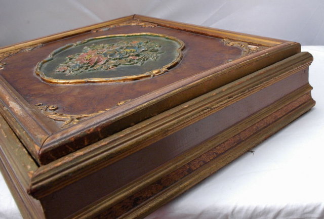 Victorian Wood / Glass Bon Bon Box made into Jewelry box PRICE REDUCTION!