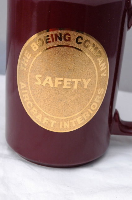 Boeing Company Aircraft Interiors Safety Mug