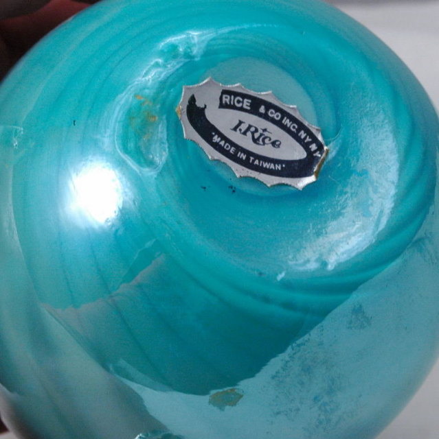 I. Rice Glass Perfume Bottle Hand Blown Art Glass * PRICE REDUCED !*