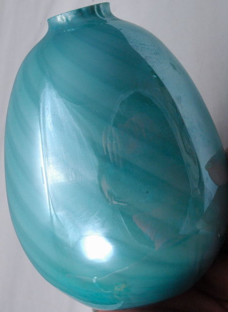 I. Rice Glass Perfume Bottle Hand Blown Art Glass * PRICE REDUCED !*