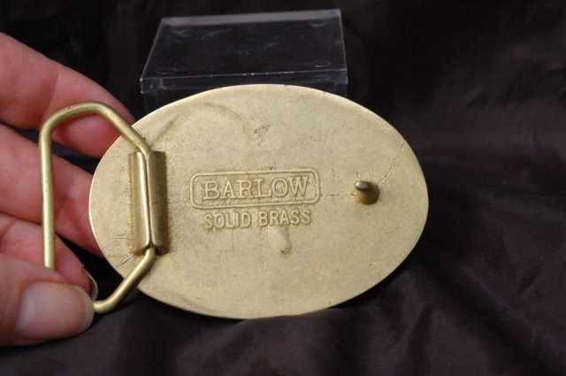 Barlow Scrimshaw Bass Belt Buckle