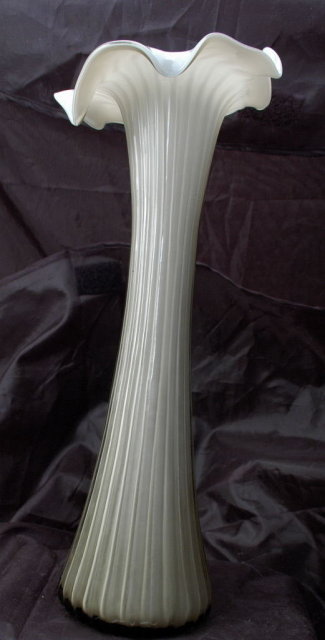Gray Ribbed Glass Jack in the Pulpit Vase