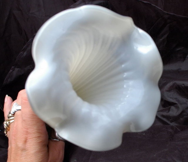 Gray Ribbed Glass Jack in the Pulpit Vase