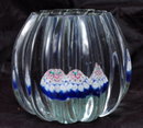 Fluted Cased Glass Millefiori Paperweight PRICE REDUCTION!