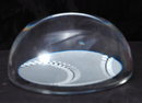 Laser Etched Baseball Crystal Glass Dome Paperweight.PRICE REDUCTION!