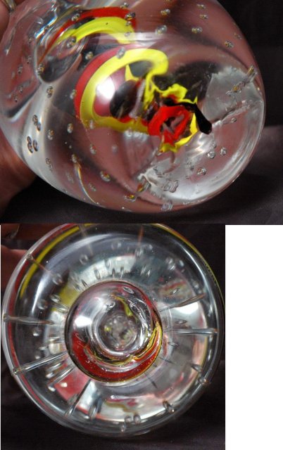 Apple Spiral Large Glass Paperweight -