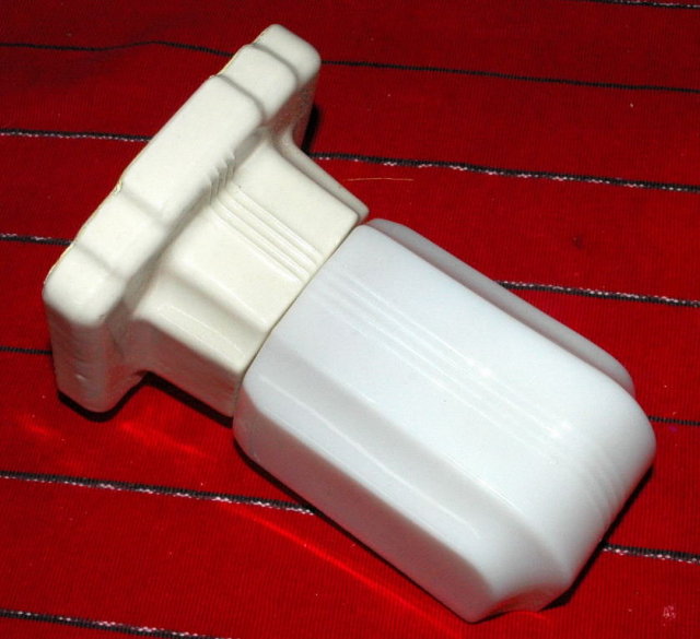 Art Deco Porcelain & Glass Shade Bathroom Shaving Mirror Light Fixture * PRICE REDUCED !*