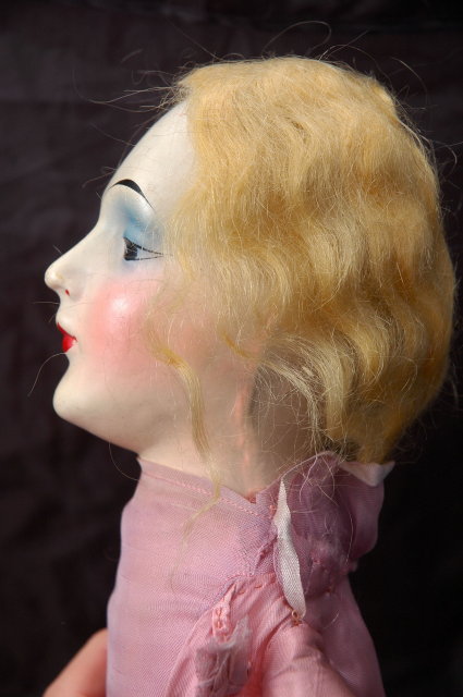 ANTIQUE FRENCH BOUDOIR BED DOLL 26