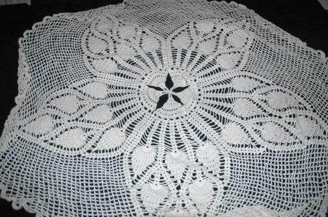 Round Hand Crocheted Tea Table Linen 42