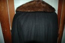 Black Cashmere Shawl Opera Coat with Mink Collar