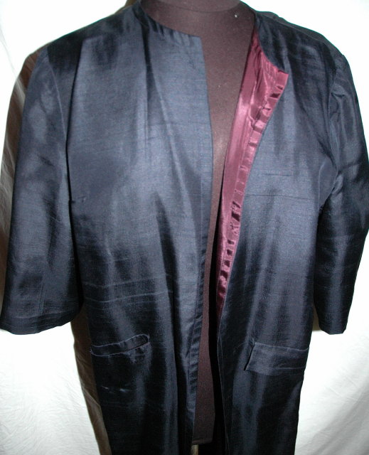 Silk Dress Coat Midnight Blue * PRICE REDUCED FOR QUICK SALE! **