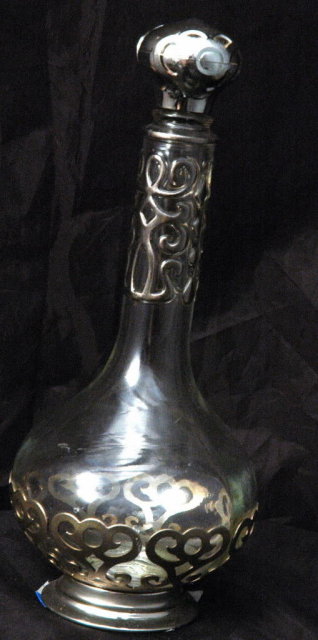Silver and Glass Perfume or Cologne Bottle PRICE REDUCTION!