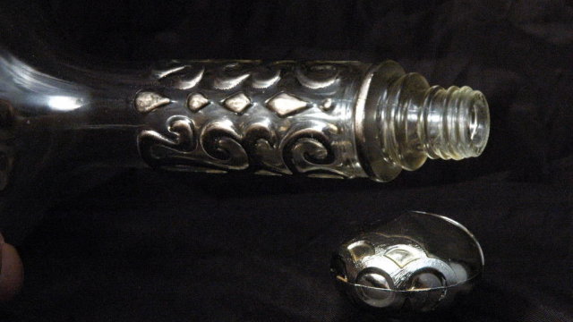 Silver and Glass Perfume or Cologne Bottle PRICE REDUCTION!