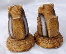 Old Chalk-ware Chipmunk Salt & Pepper Shakers