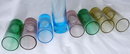 Set of Vintage Depression Glass Cordial 8 pieces Multi- Colored & Etched
