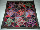 Satin Quilt Wall Hanging, Hand Stitched 36
