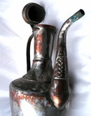 Rustic Turkish Tinned Copper Water Serving Pot Pitcher with lid * PRICE REDUCED !*