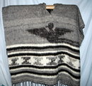 Wool Poncho Serape from Momostenango Guatemala Hand Spun & Woven Natural Wool