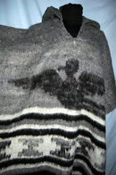 Wool Poncho Serape from Momostenango Guatemala Hand Spun & Woven Natural Wool