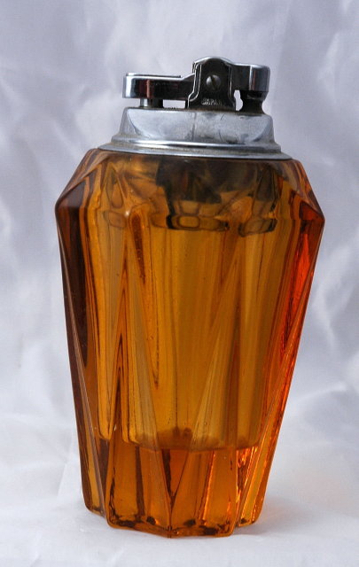 Amber Glass Table Lighter